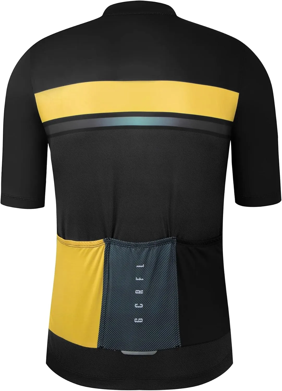 GCRFL Cycling Jersey Men Shorts Sleeves Road Bike Jersey Bicycle Tops Shirt, Zipper Pocket UPF 50  Lightweight PRO Race Fit