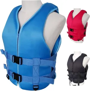 Generic Adult Kayak Vest, Adjustable Swim Jacket with Adjustable Safety Buckle for Swimming Rafting River Tracing Motorboat(Blue,X-Large)
