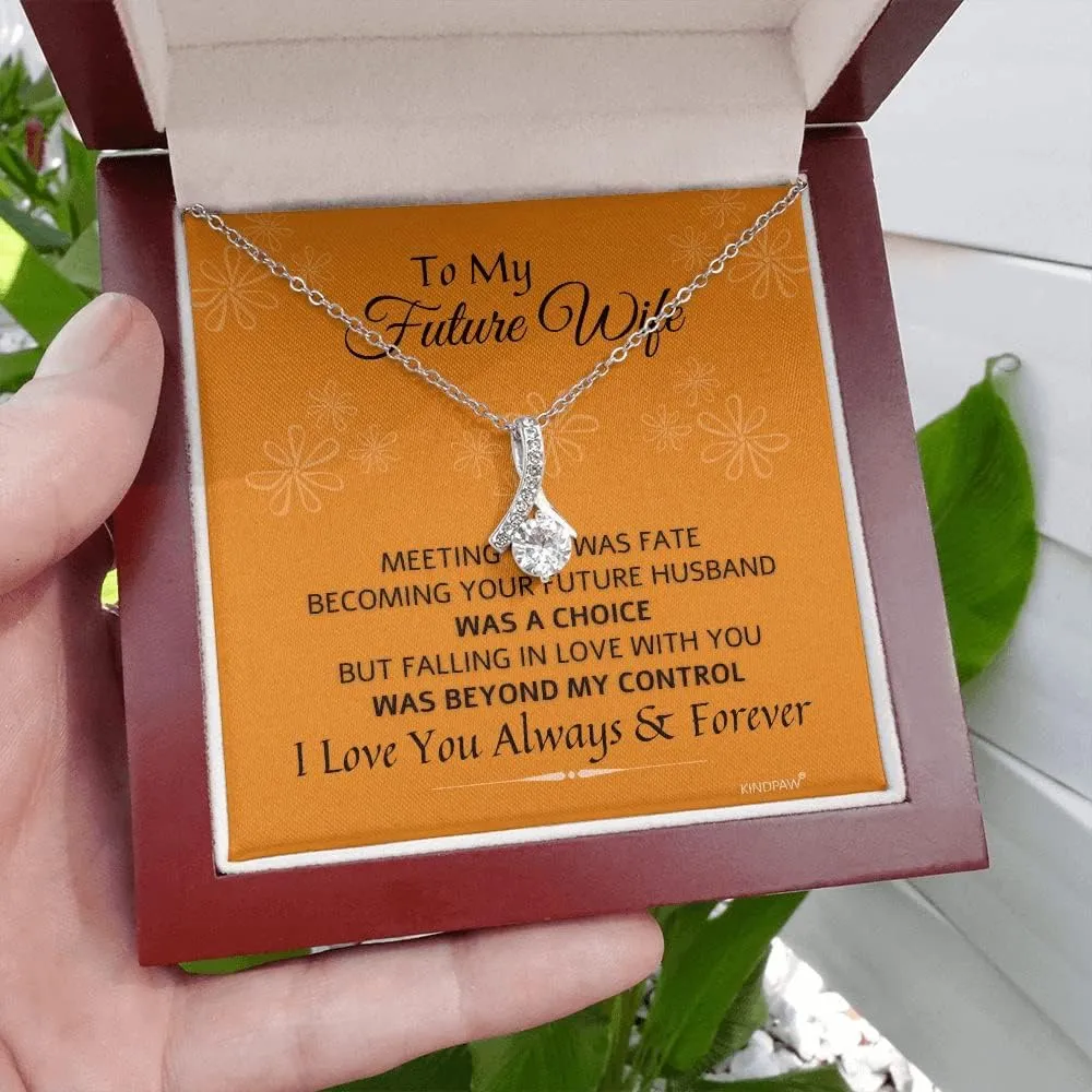Gift Necklace for Girlfriend, Fiancé Gifts for Her, To My Future Wife Necklace, Soul Mate Jewelry for Women