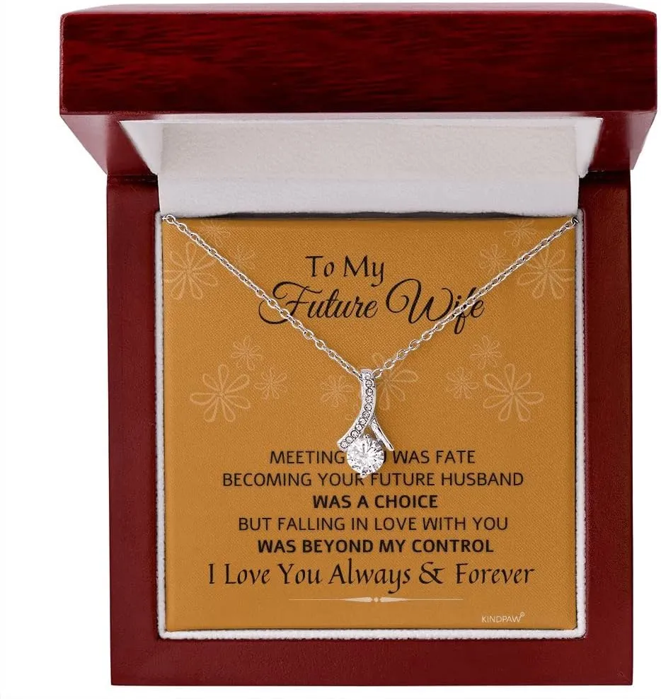 Gift Necklace for Girlfriend, Fiancé Gifts for Her, To My Future Wife Necklace, Soul Mate Jewelry for Women