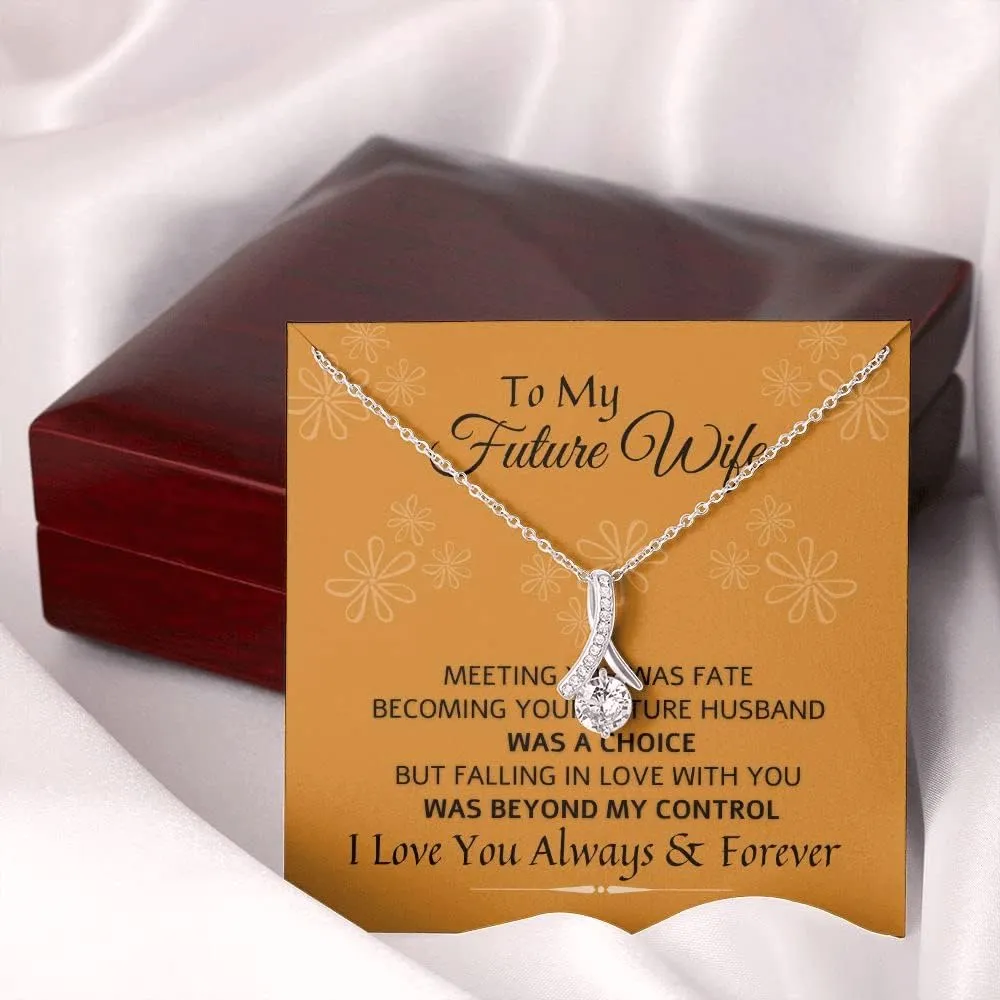 Gift Necklace for Girlfriend, Fiancé Gifts for Her, To My Future Wife Necklace, Soul Mate Jewelry for Women