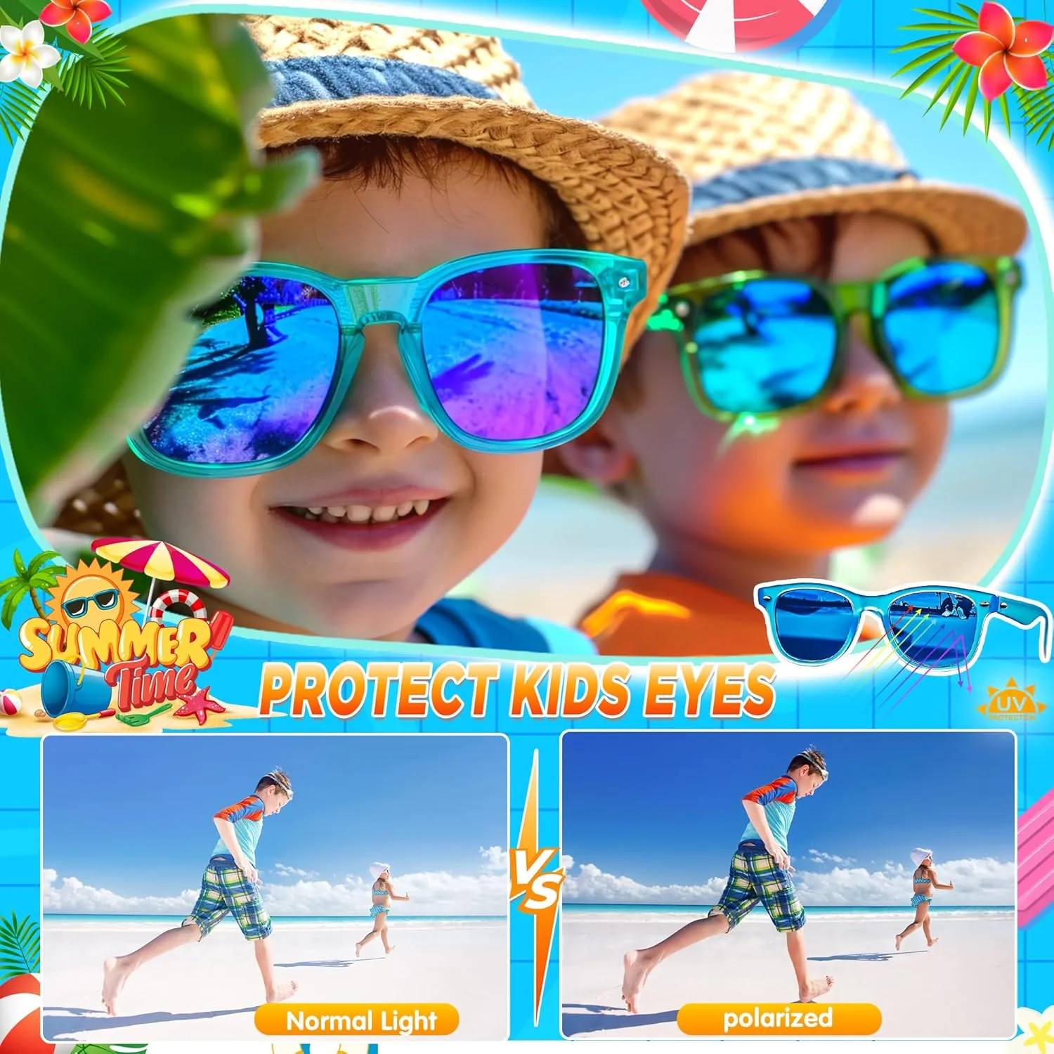 GIFTINBOX Kids Sunglasses Bulk Party Favors , 24Pack Translucent Kids Sunglasses For Boys Girls Age 3-8, Great Gifts for kids, Birthday Party ,Beach, Pool Party Favor