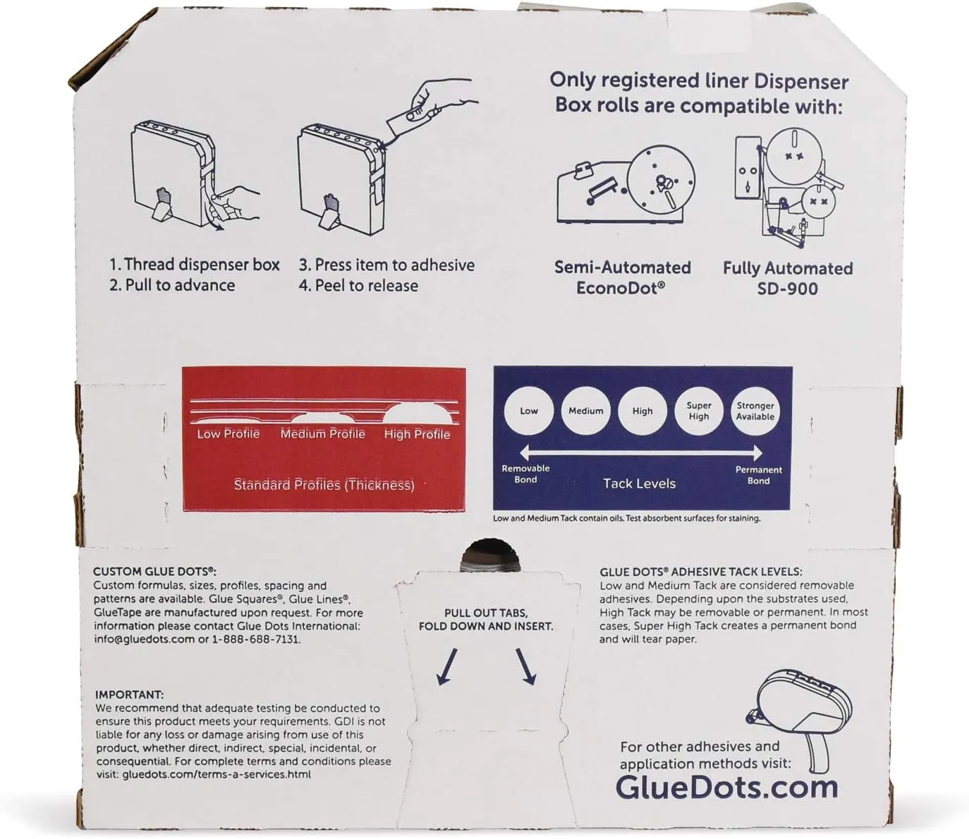 Glue Dots Pro Dispenser Box Applicator with 4000 (1/2") Low-Profile Super-High Tack Double-Sided Adhesive Dots