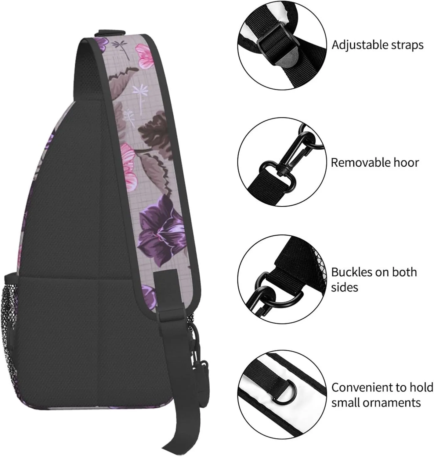 Gnomes Sunflower Chest Bags Crossbody Sling Bag Shoulder Bag Travel Hiking Daypack For Men Women