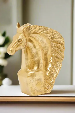 Gold Decorative Horse Face Artefact