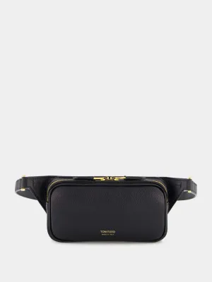 Gold-Tone Logo-Detail Leather Belt Bag