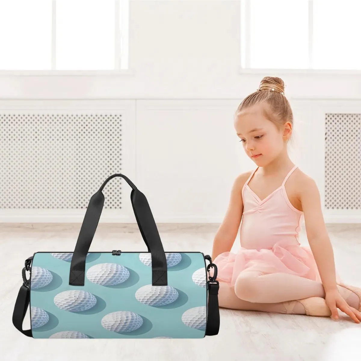 Golf Balls Gym Bag for Women Men Lightweight Weekender Travel Bag Stylish Duffle Bag for Gym Travel Overnight Carry On