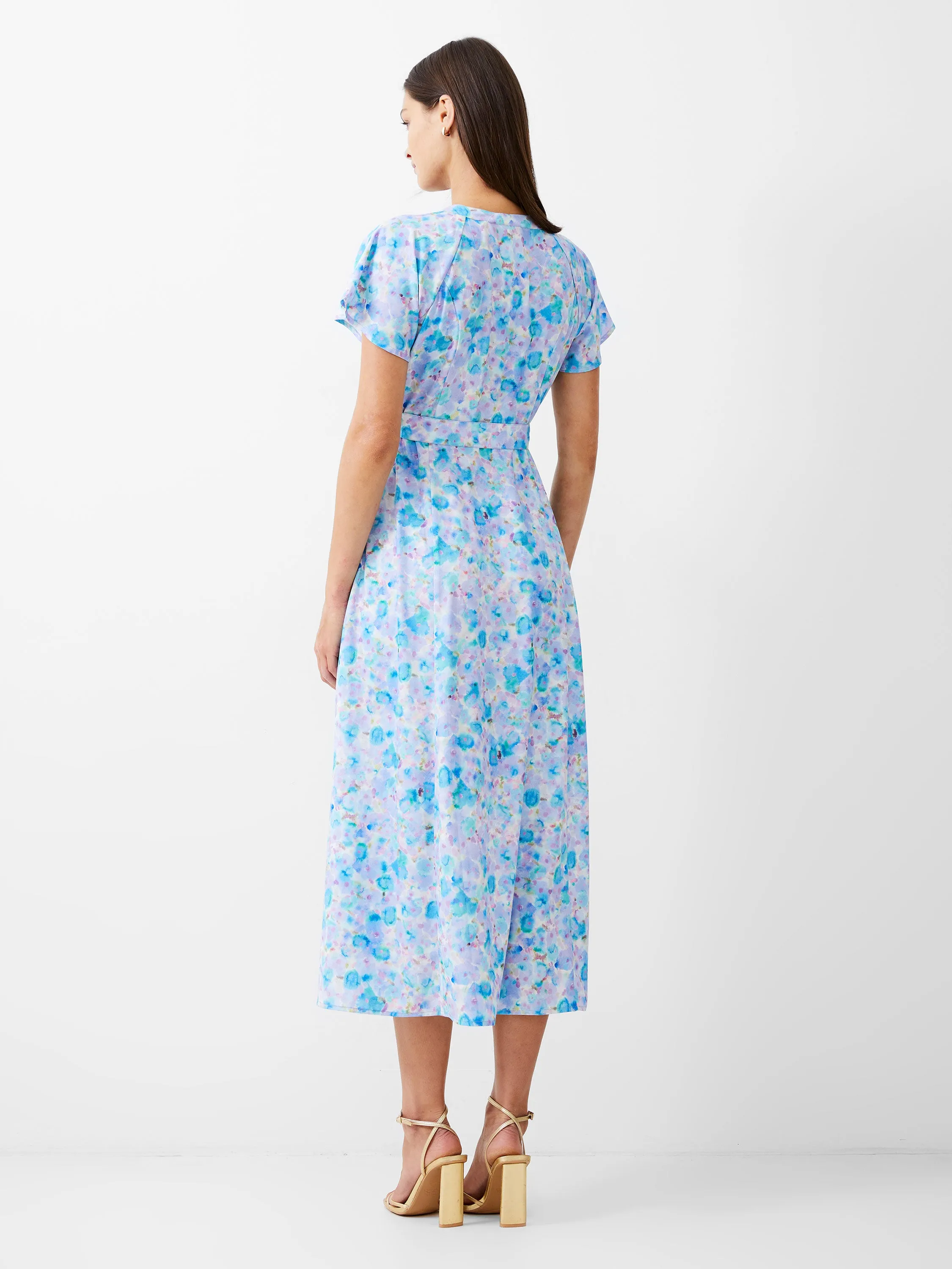 Gretha Belted V-Neckline Dress