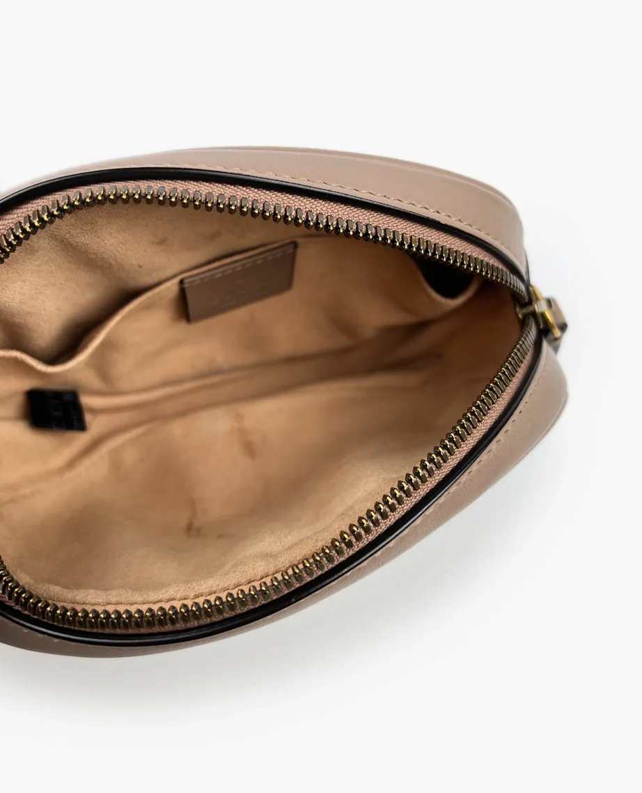 Gucci GG Marmont Leather Dusty Pink Belt Bag
