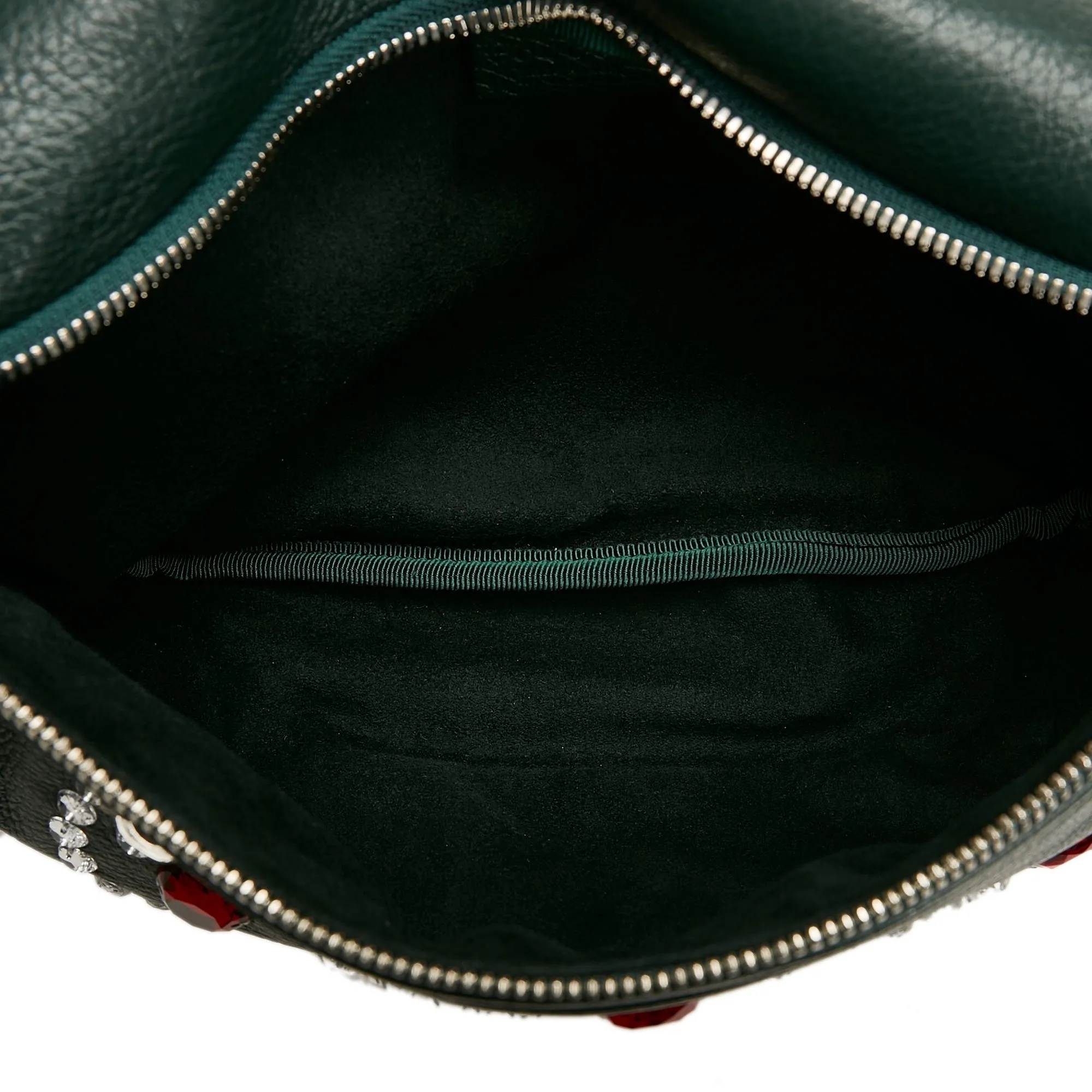 Gucci Unbeatable price Embellished Belt Green Deadline-driven Bag Web Crystal Leather