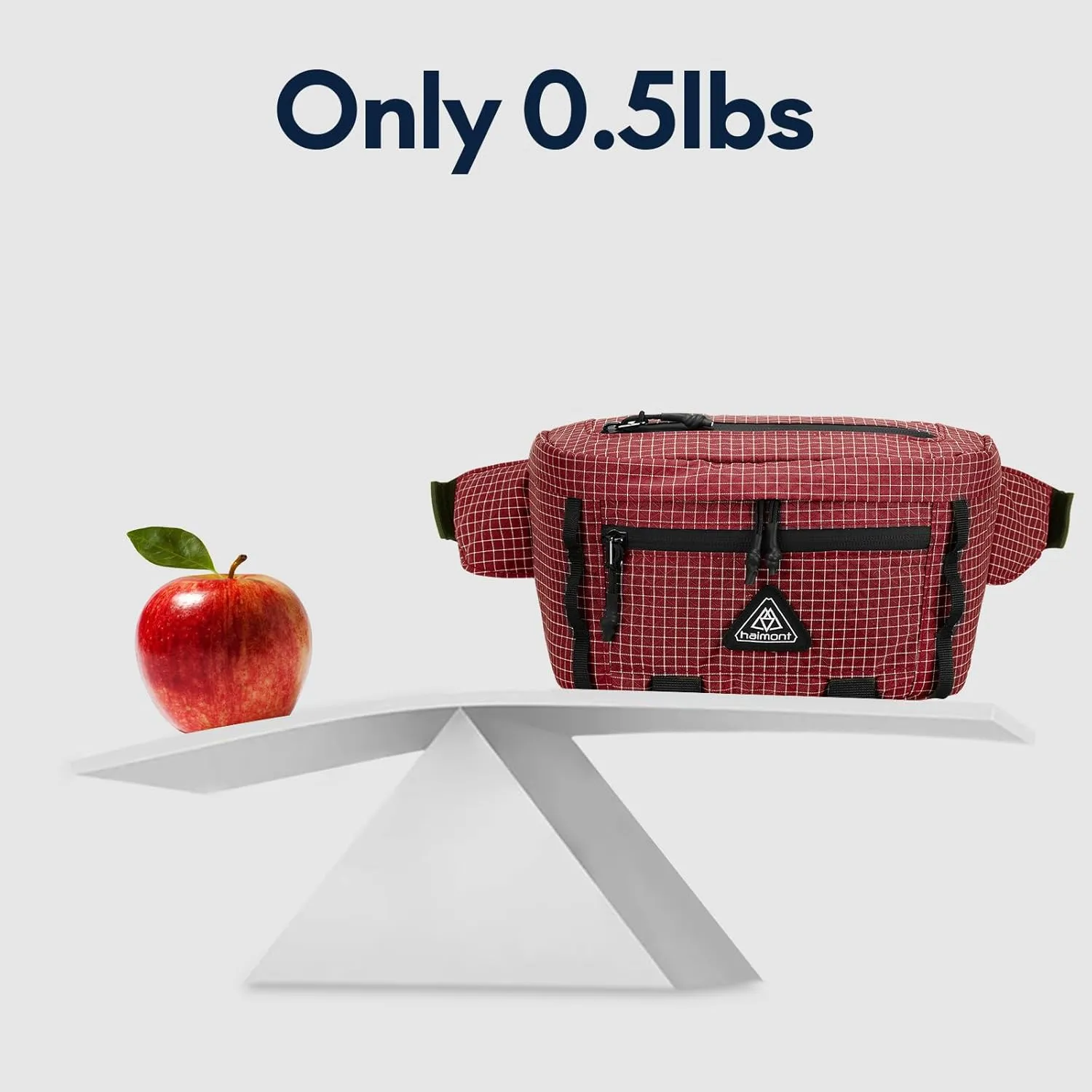 Haimont Waist Pack for Men Women, Fanny Packs with Multiple Pockets, Lightweight Crossbody Chest Bag for Travel, Hiking, Running, Outdoor, Water-resistant, Red