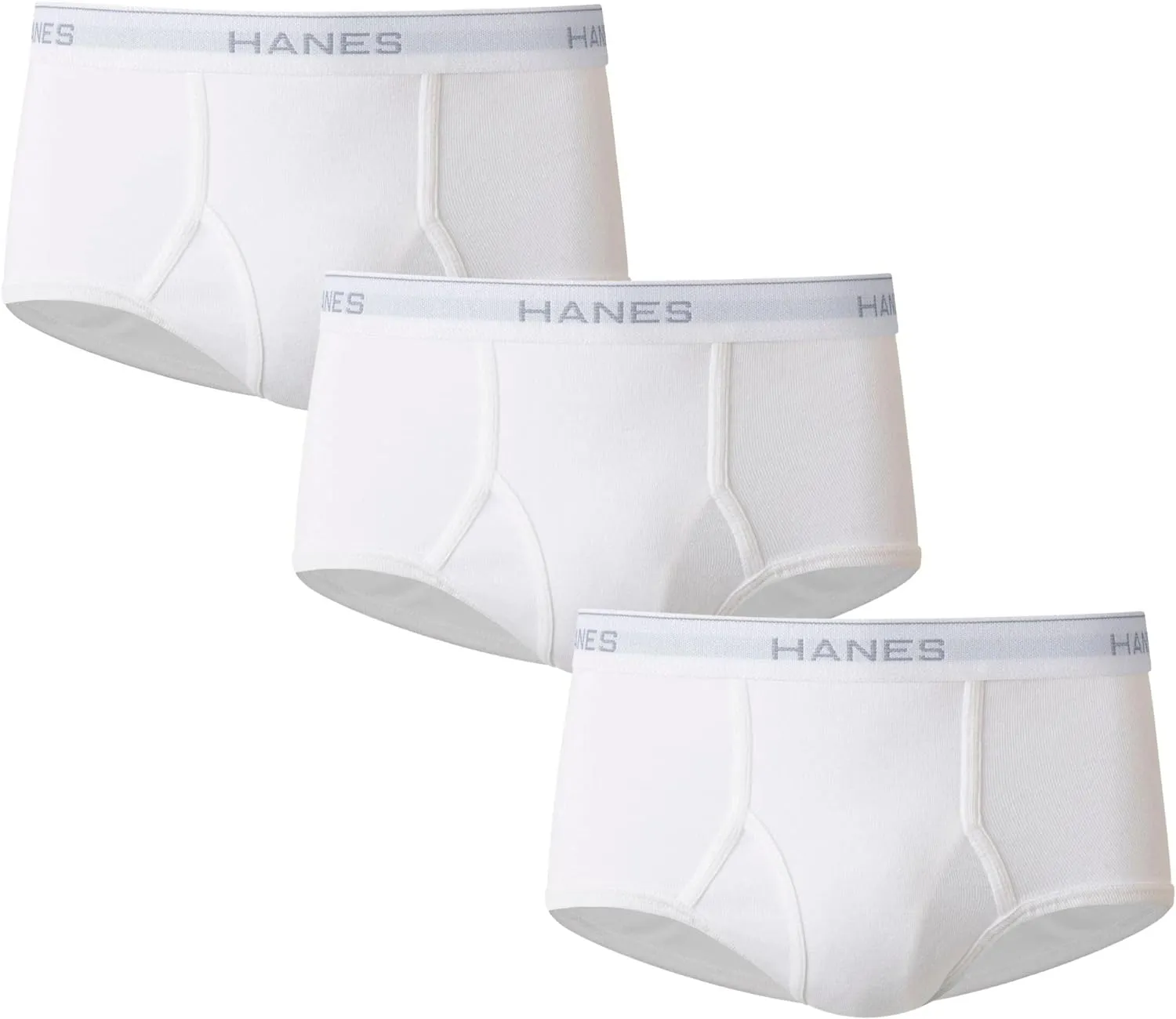 Hanes Men's Moisture-Wicking Cotton Briefs, Available in White and Black, Multi-Packs Available