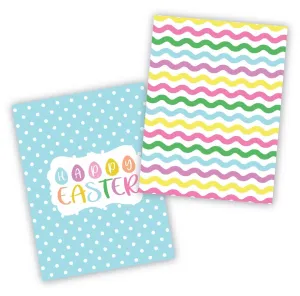 Happy Easter Dots and Waves Cookie Backer - Food Safe, Double Sided 3.75" x 5"