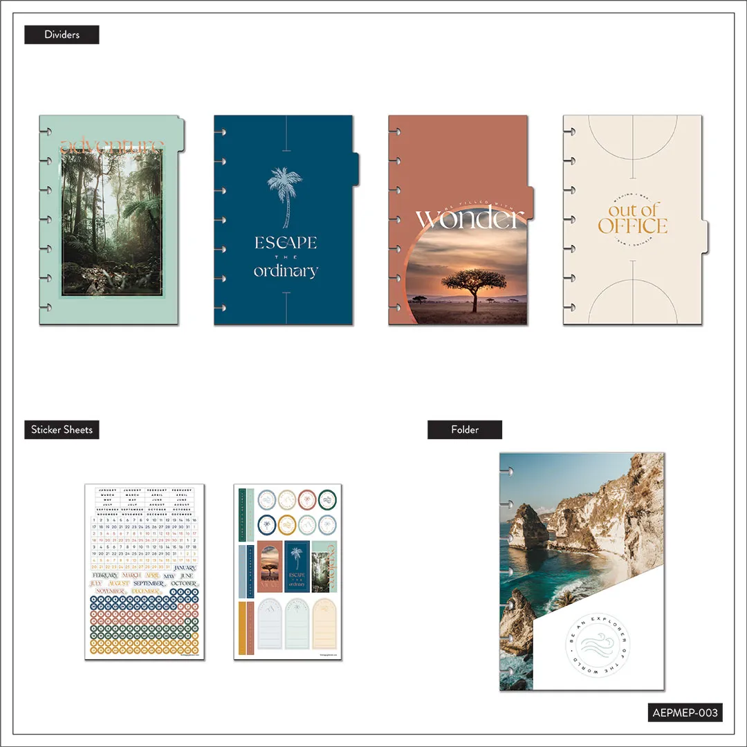 Happy Planner Mini Getaway Vertical Extension Pack - Undated