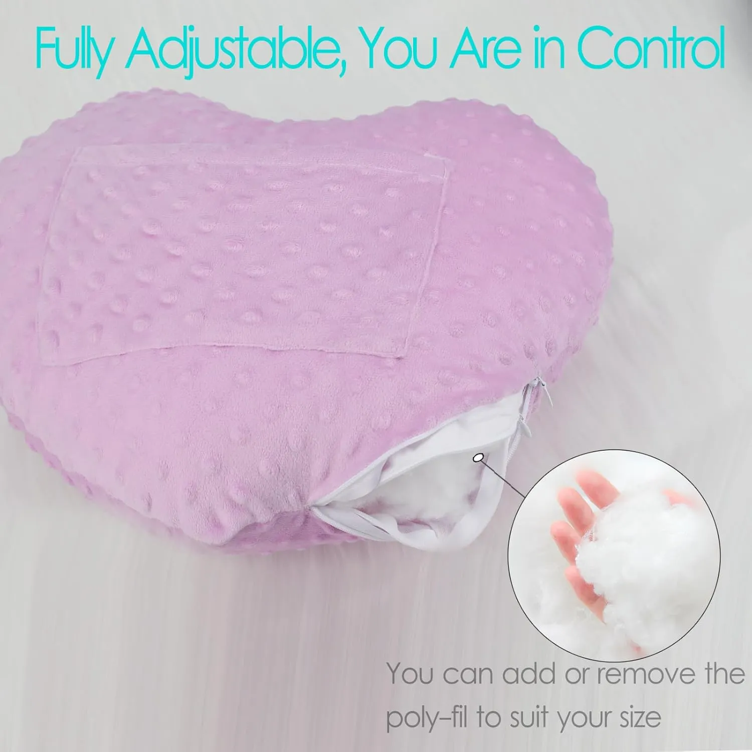 Heart Surgery Pillow for Open Heart Surgery After Bypass Coughing with Pocket Comfort Cushion Recovery Gifts Women Men Patients Minky Dot Lavender