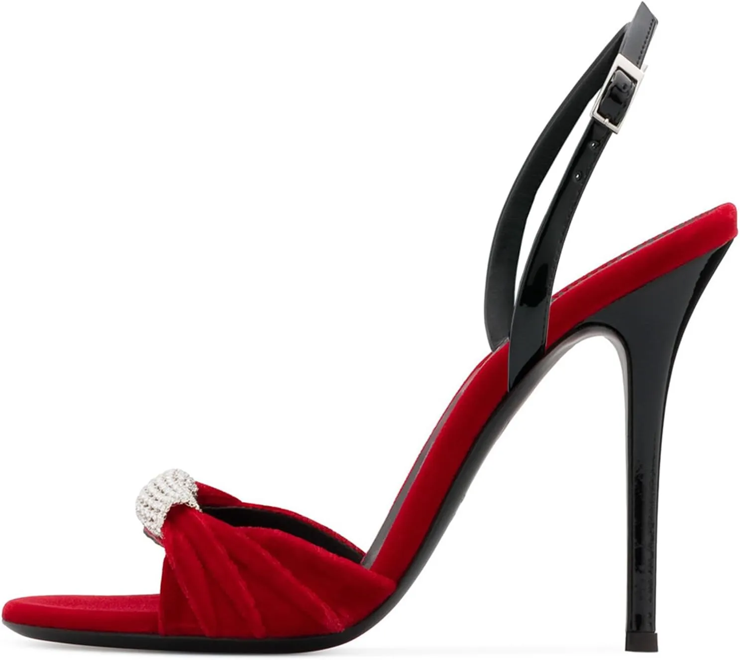 High Heels Stiletto Heels for Women Strappy Black Red Sexy Open Toe Heels Dressy Pumps Sandals