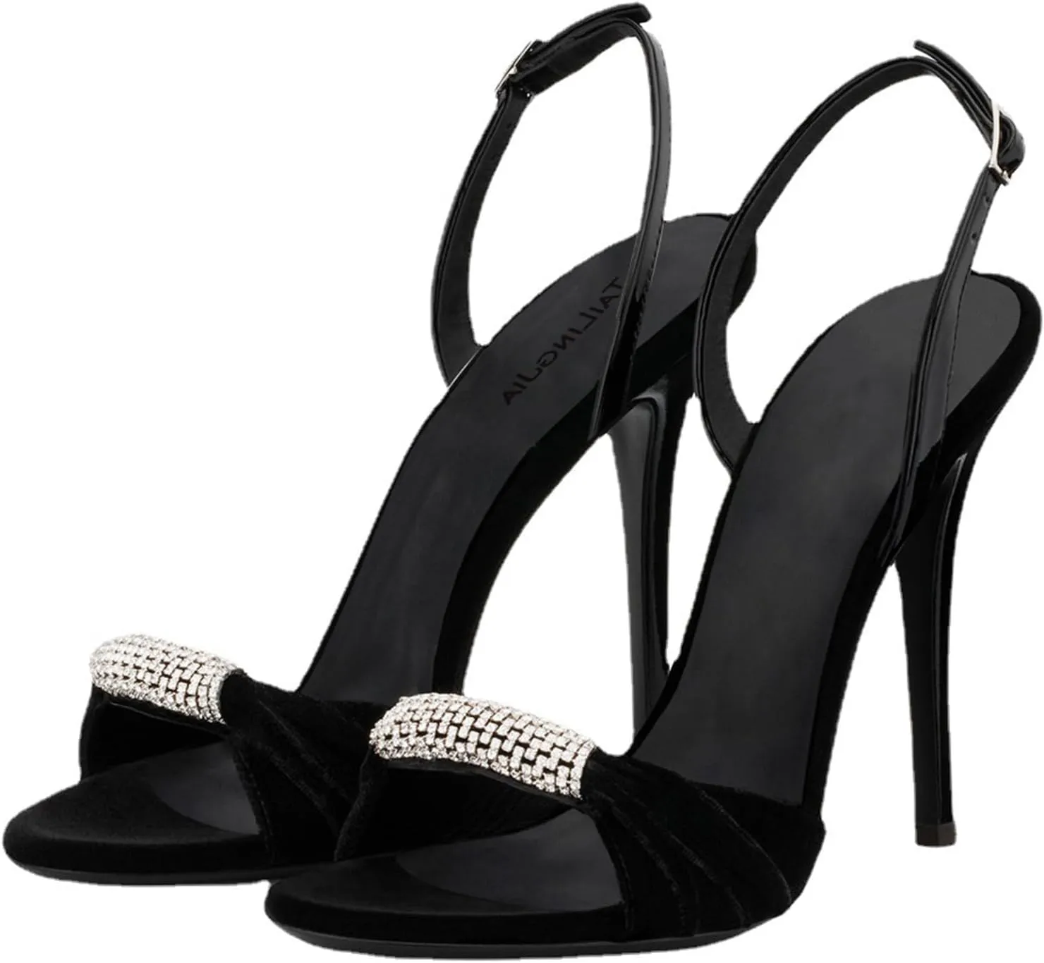 High Heels Stiletto Heels for Women Strappy Black Red Sexy Open Toe Heels Dressy Pumps Sandals