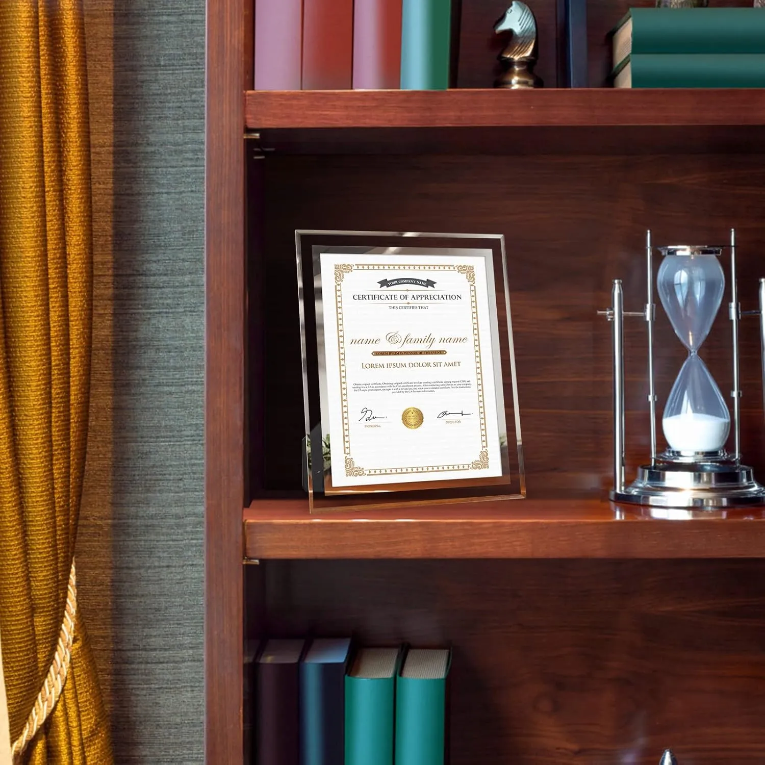 Hoikwo 8.5x11 Picture Frames, 6 Packs Silver Glass Certificate Frames for Document Diploma Award, Only for Tabletop Display Vertically or Horizontally