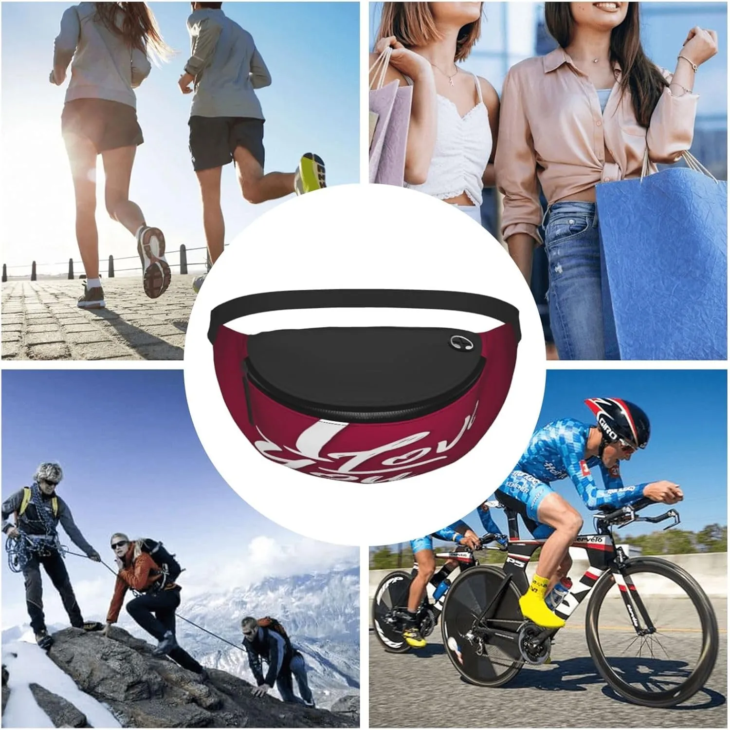 I Love You 1 Fanny Pack, Crossbody Waist Packs for Women Men Waist Bags with Adjustable Strap for Travel Running Hiking Sport