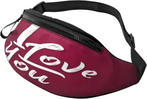 I Love You 1 Fanny Pack, Crossbody Waist Packs for Women Men Waist Bags with Adjustable Strap for Travel Running Hiking Sport