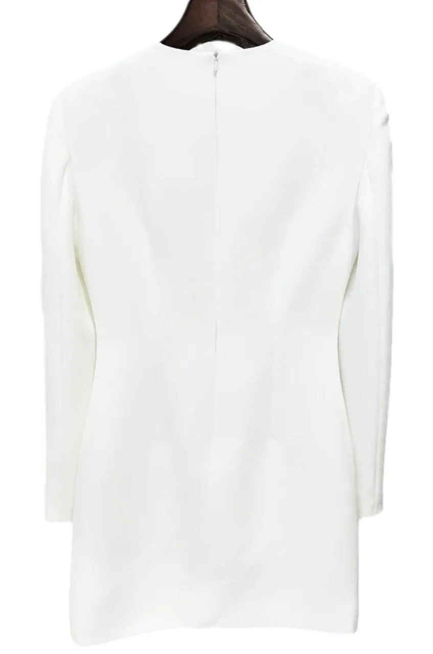 Iris Beaded Flower Embellished Long Sleeve Minidress