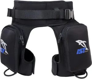 IST Dive Pocket Holster Belt for Scuba Diving Storage, Cargo Thigh Pouch for Gear & Equipment