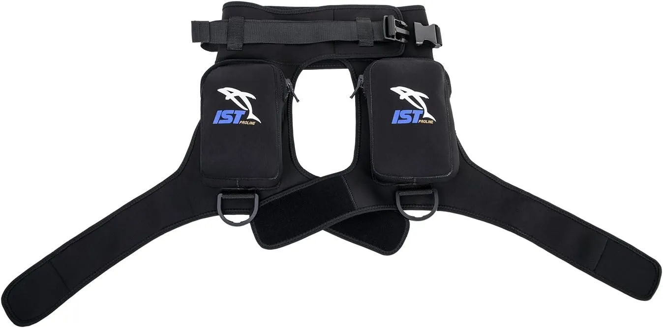 IST Dive Pocket Holster Belt for Scuba Diving Storage, Cargo Thigh Pouch for Gear & Equipment