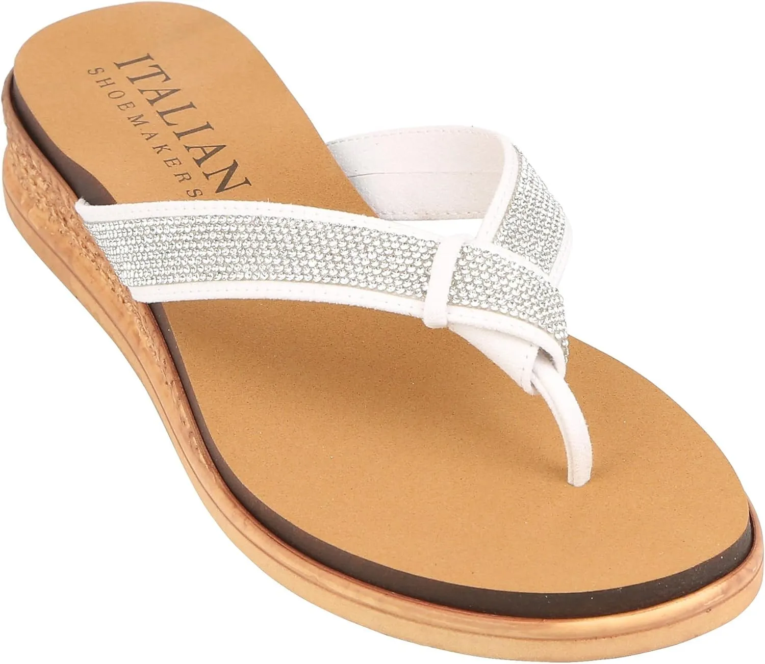 ITALIAN Shoemakers Womens Rebie Sandals 10 White