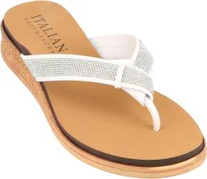 ITALIAN Shoemakers Womens Rebie Sandals 10 White