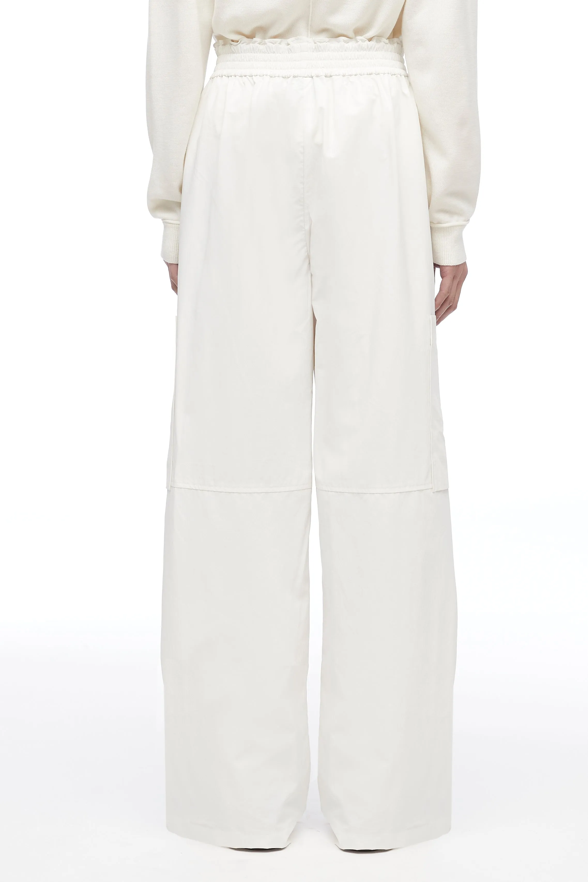 Ivory Recycled Tech Poly Cargo Pant