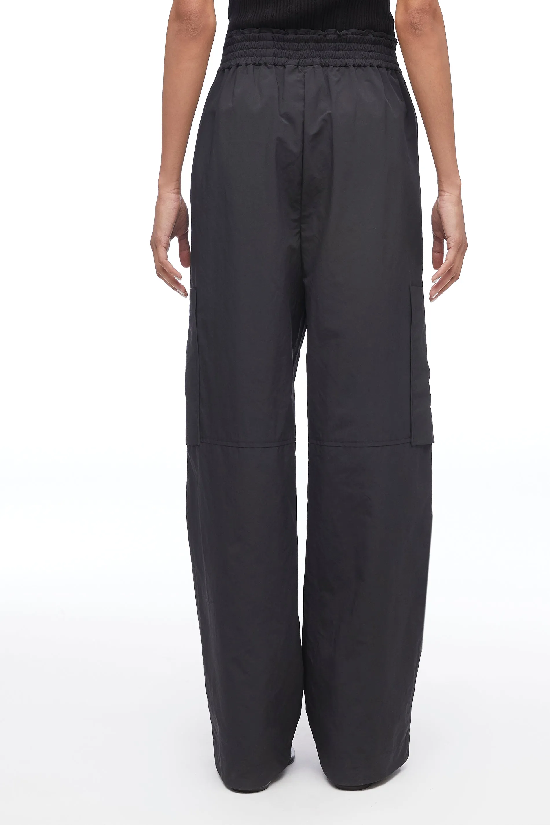 Ivory Recycled Tech Poly Cargo Pant