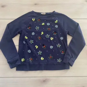 JCrew Crewcuts Navy Embellished Beaded Sweatshirt
