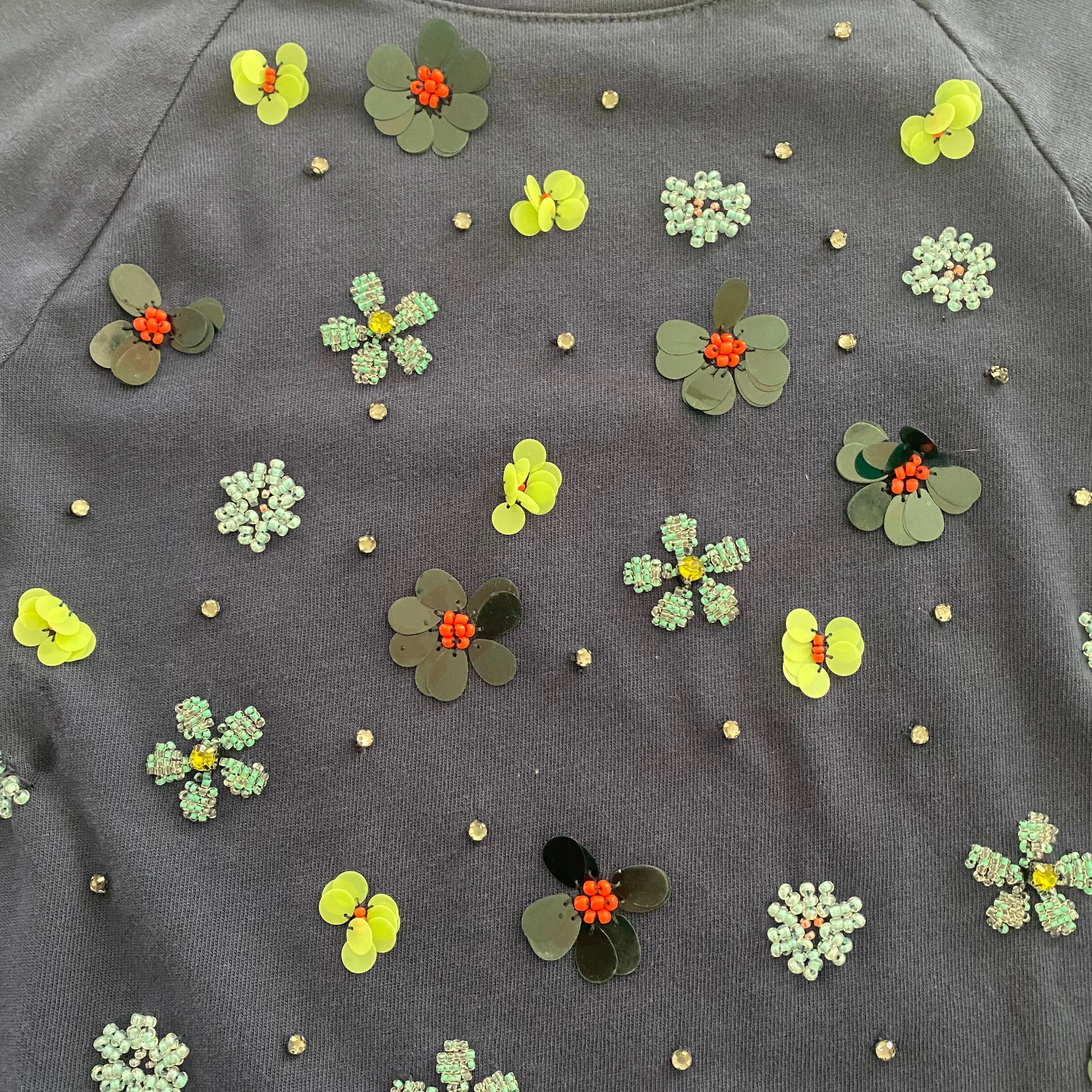JCrew Crewcuts Navy Embellished Beaded Sweatshirt