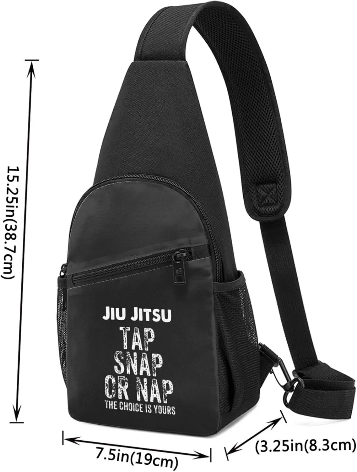 Jiu Jitsu Shirt Tap Snap Or Nap Adjustable Fanny Pack Waist Bag For Travel Sports