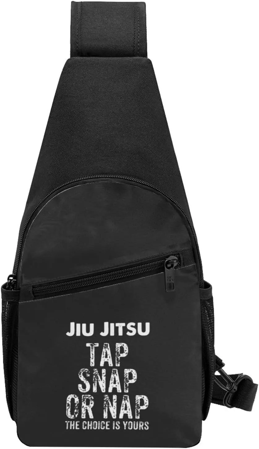 Jiu Jitsu Shirt Tap Snap Or Nap Adjustable Fanny Pack Waist Bag For Travel Sports