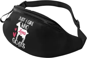 Just A Girl Who Loves Goats Fanny Pack Outdoor Travel Casual Messenger Waist Bag