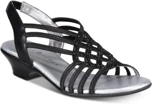 Karen Scott Womens Elinoor Strappy Evening Heels Black 5.5 Medium (B,M)