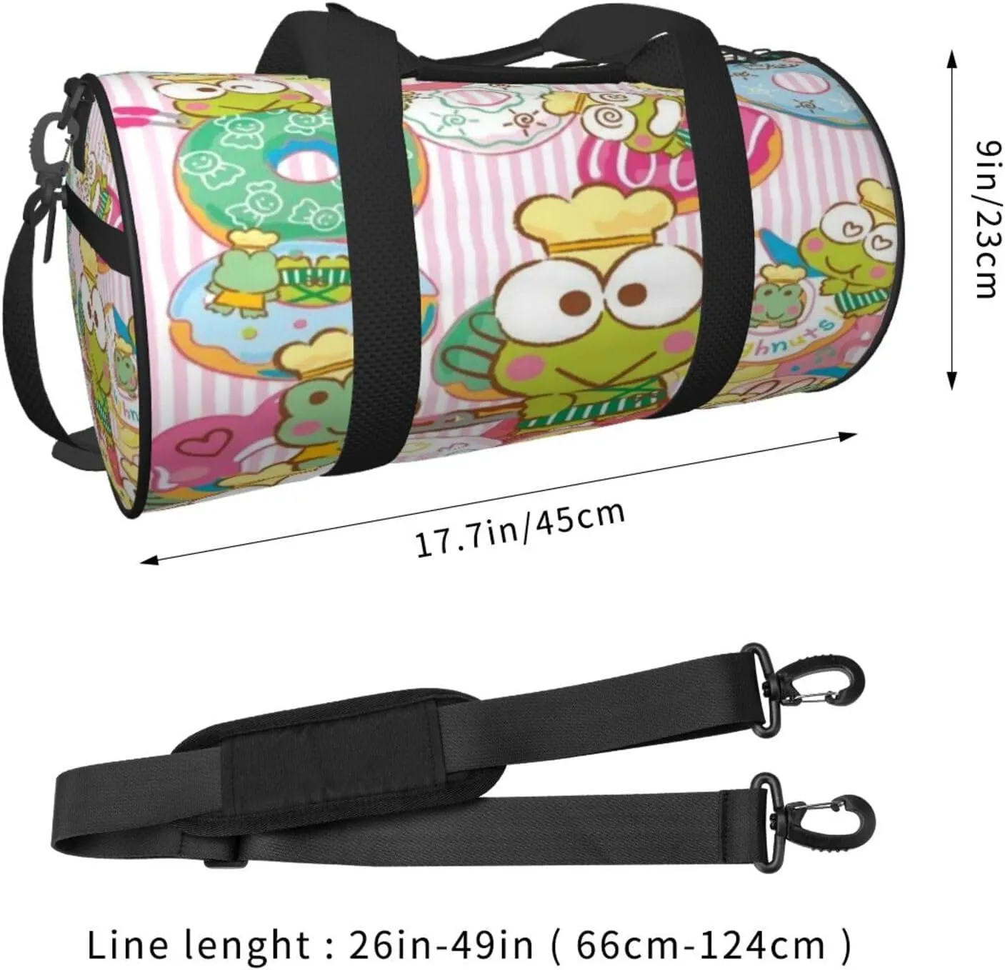 Ker-oppi Duffel Bag Large Capacity Portable Round Travel bag,Travel Sports Bag for Men and Women One Size