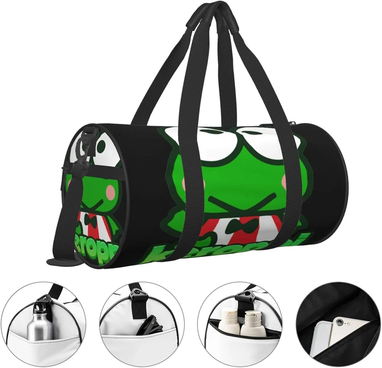 Ker-oppi Duffel Bag Large Capacity Portable Round Travel bag,Travel Sports Bag for Men and Women One Size