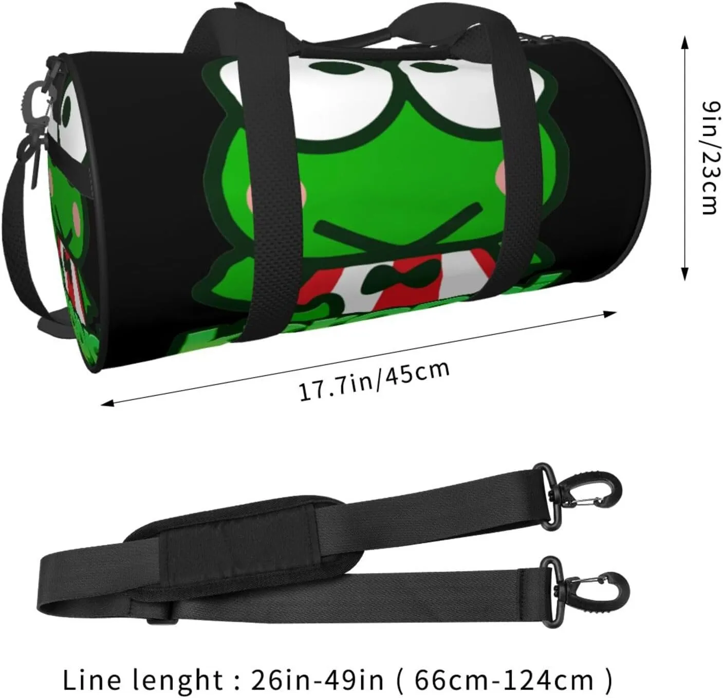 Ker-oppi Duffel Bag Large Capacity Portable Round Travel bag,Travel Sports Bag for Men and Women One Size