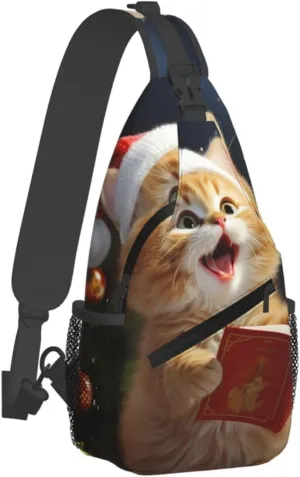 KHiry Sling Bag for Women Men Crossbody Bag Small Sling Backpack Polar Bears Northern Lights Chest Bag Hiking Daypack