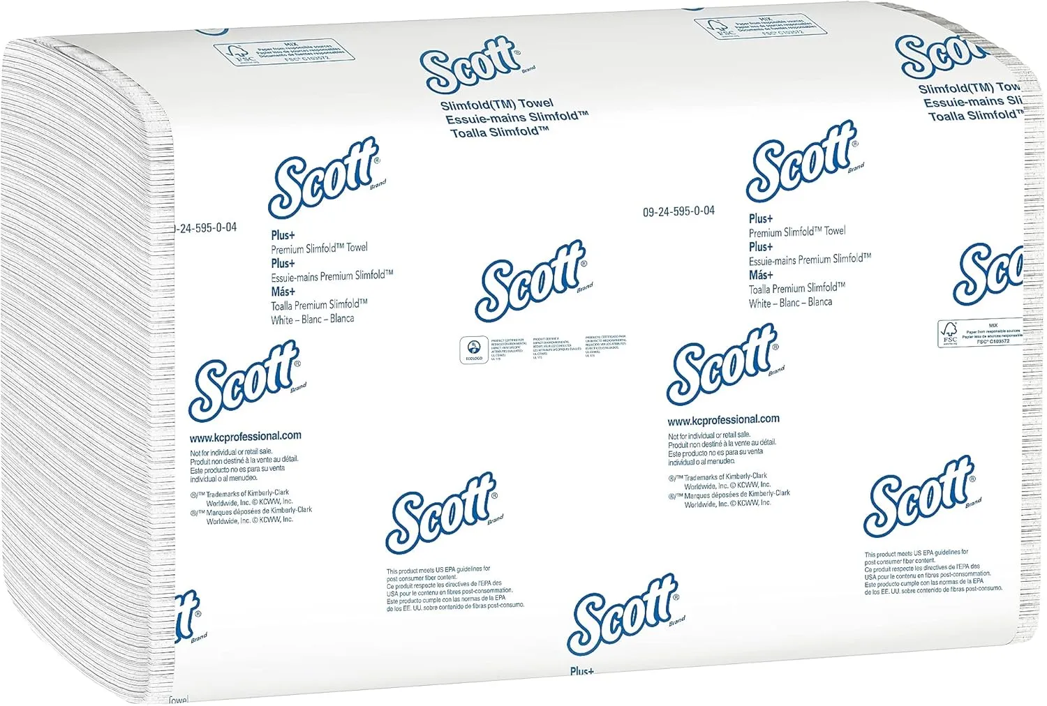 Kimberly-Clark Professional Slimfold Hand 1-Ply Paper Towels - 90 Towels per Pack / 24 Packs