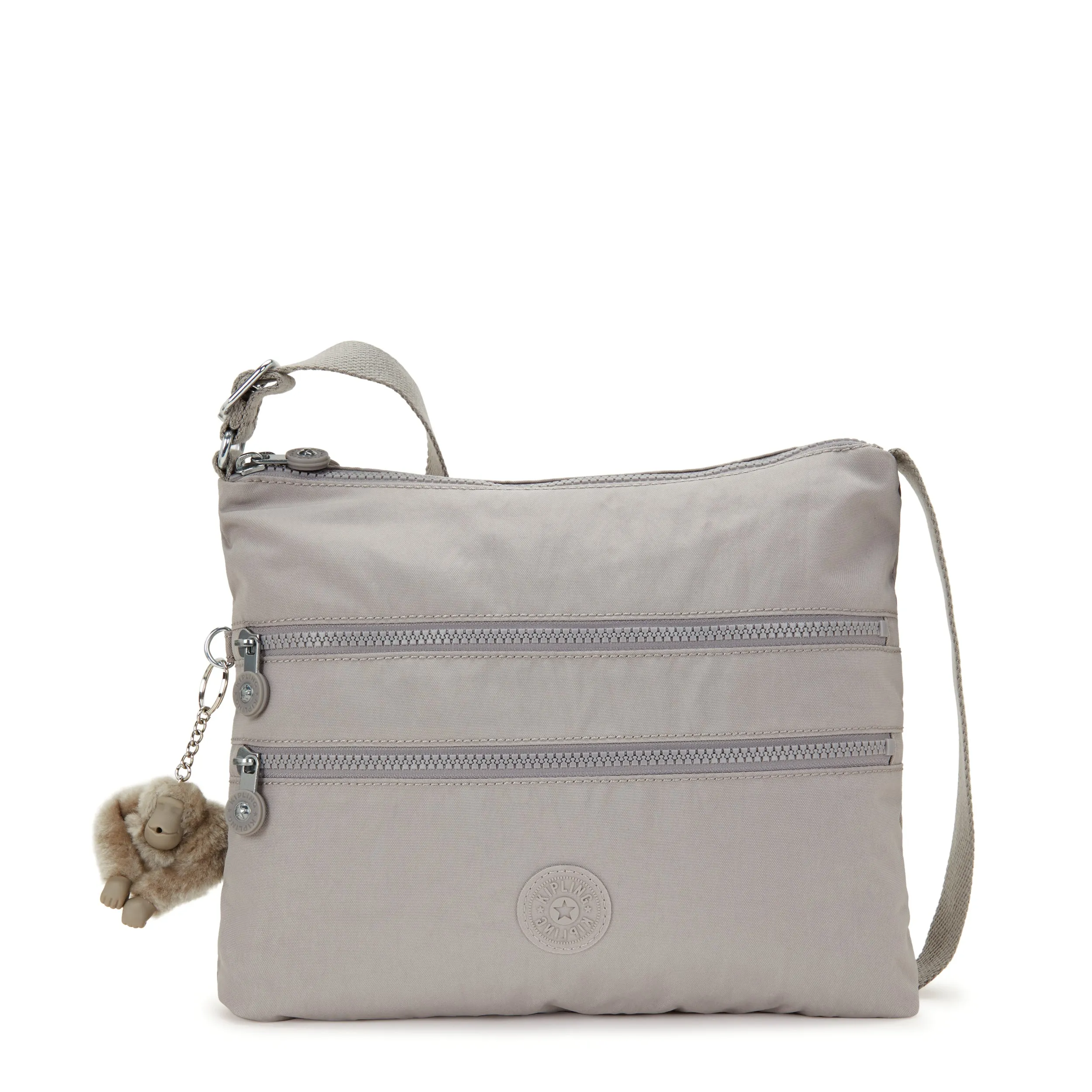 KIPLING-Alvar-Medium crossbody-Grey Gris-13335-89L