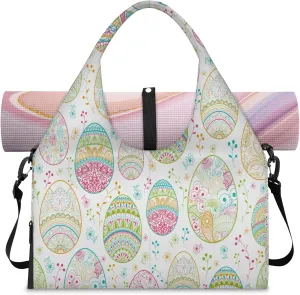 KOBLEN Yoga Gym Bags for Women Duffel Bag with Shoe Compartment and Yoga Mat Portable Weekender Bags for Pilates Travel Offices Workout Beach