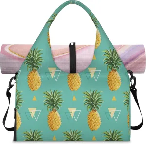 KOBLEN Yoga Gym Bags for Women Duffel Bag with Shoe Compartment and Yoga Mat Portable Weekender Bags for Pilates Travel Offices Workout Beach
