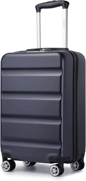 Kono Carry On Luggage 22x14x9 Airline Approved Lightweight Small Travel Suitcase with Spinner Wheels Hard Shell TSA Carry-On Navy