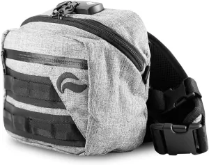 Kross Smell Proof Fanny Pack Hipster Bag w/Combo Lock (Gray)