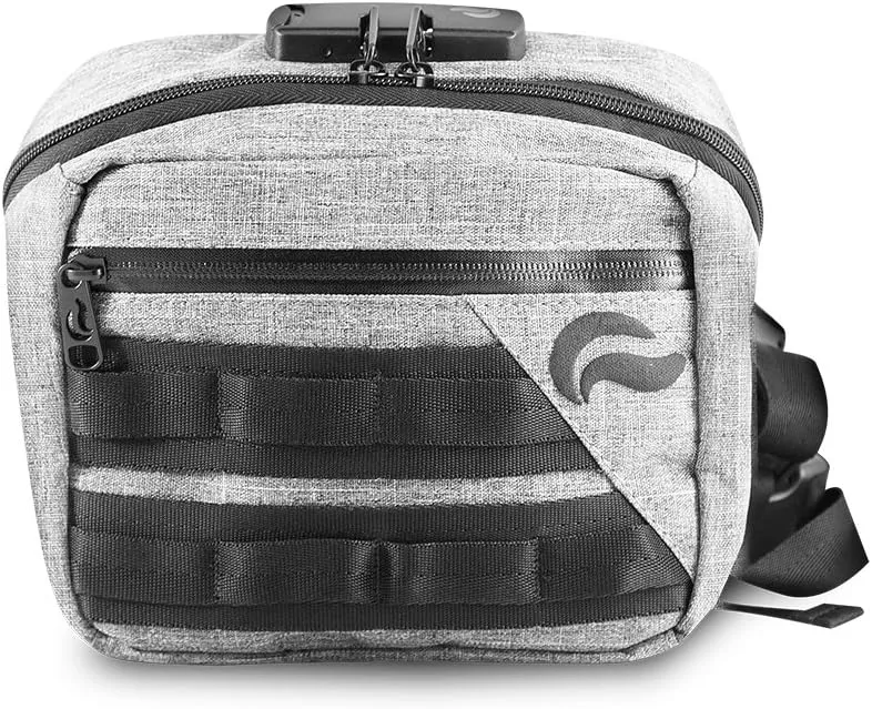 Kross Smell Proof Fanny Pack Hipster Bag w/Combo Lock (Gray)