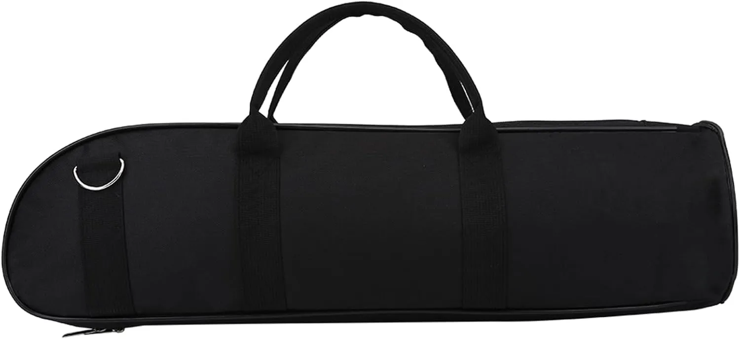 LADE Oxford Cloth Thicken Trumpet Bag with Shoulder Belt for Musicians (Black)