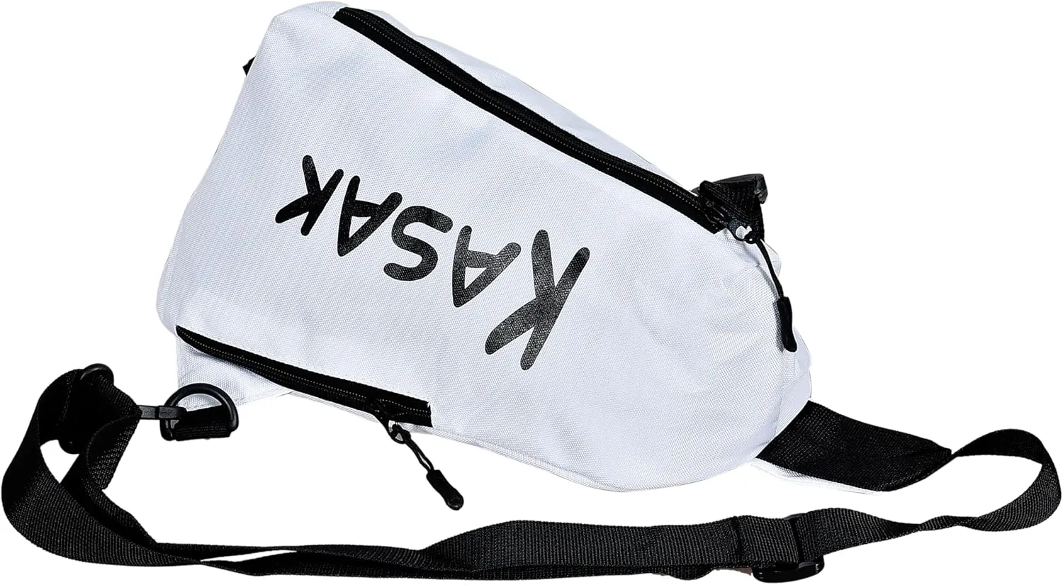Large Crossbody Fanny Pack for Women Men Belt Bag With 2-Zipper Pockets for Travel Running Hiking Workout Dog Walking Outdoors Sport Fishing Waist Pack Bag Carrying All Phones (WHITE)